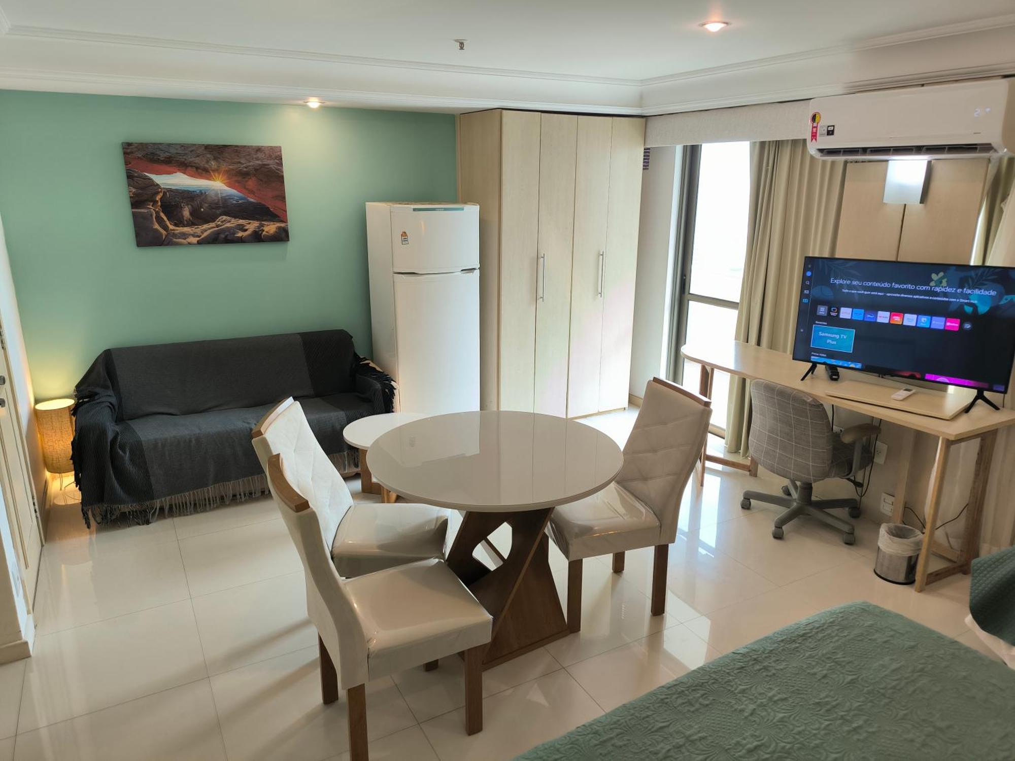 Apartamento Barra Prime Flats, Ed Mediterraneo, Wi-fi 400mb, Balsa Pra Gratis, Ar Condicionado Novo!